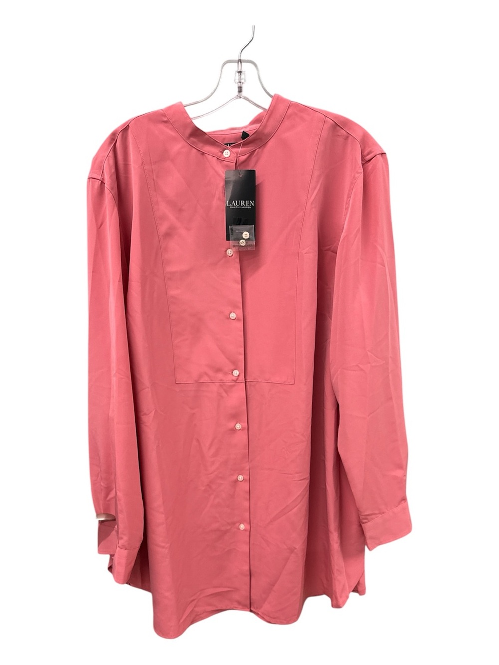 Ralph Lauren Faded Rose Button-Front Blouse